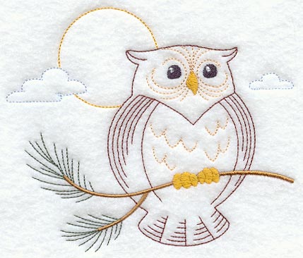 Vintage-Stitch Owl