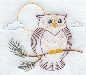 Vintage-Stitch Owl