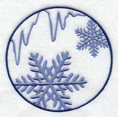 Winter Snowflake Circle