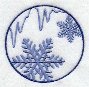 Winter Snowflake Circle