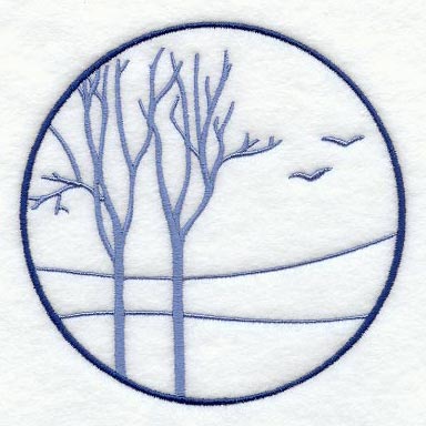 Winter Trees Circle