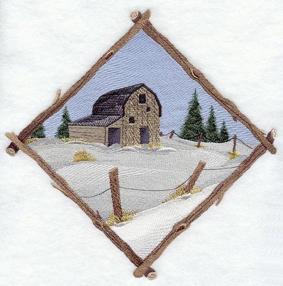 Winter Barn Diamond