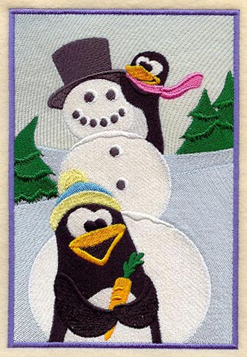 Build-a-Snowman Penguins Panel