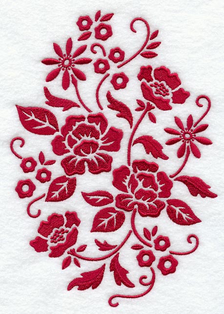 Simply Red Floral Oval