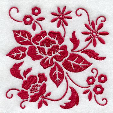 Simply Red Floral Square