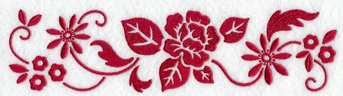 Simply Red Floral Border