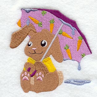 Becca Bunny Under Umbrella