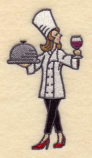 Lady Chef with Wine