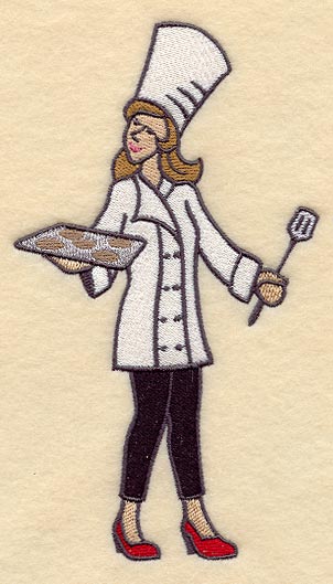 Lady Chef with Cookies