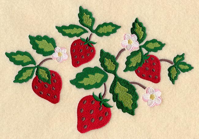 Sweet Strawberries and Blossoms