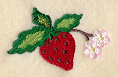 Sweet Strawberries and Blossoms Border