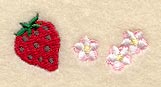 Sweet Strawberries and Blossoms Border