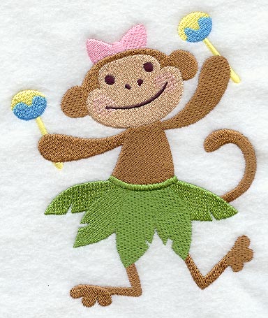 Little Miss Monkey Plays the Maracas