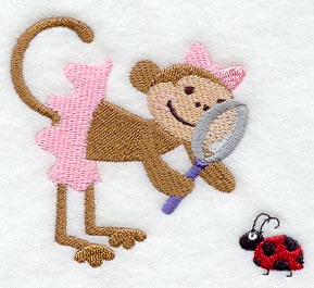 Little Miss Monkey Spies a Ladybug