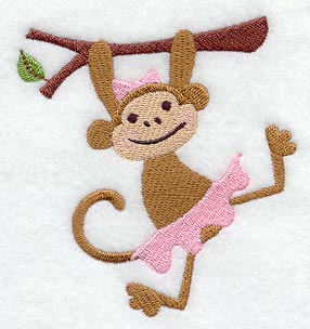 Little Miss Monkey Hangs Around