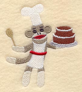 Sock Monkey Bakes a Cake