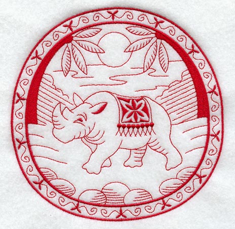 Rhino Road (Redwork)