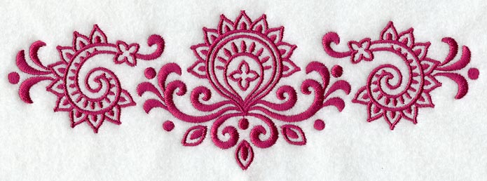 Indian Flower and Paisley Trio