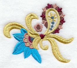 East Indian Flower and Paisley II