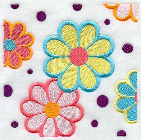 Flower Power Square - Dots