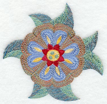 Crewel Fashion Flower 5 (Variegated Thread)