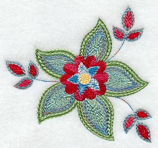Crewel Fashion Flower 7 (Variegated Thread)