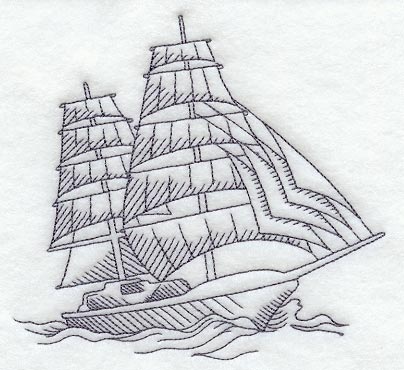 Tall Ship with 14 Sails