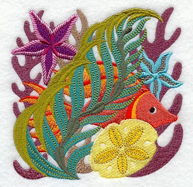 Jacobean Coral Reef Square