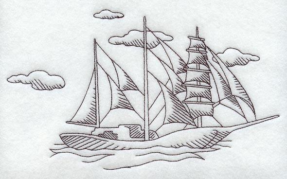 Tall Ship with 13 Sails