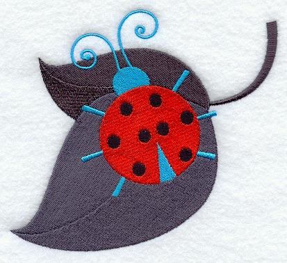 Leaf Silhouette with Lovely Ladybug