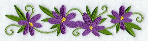 Crocus Blooms Border