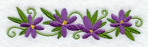 Crocus Blooms Border