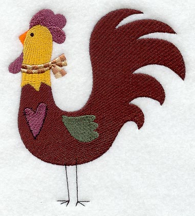 Country Rooster with Heart
