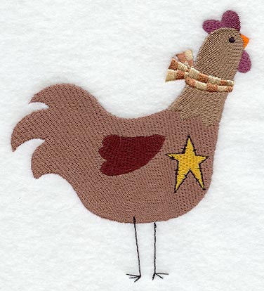 Country Hen with Star