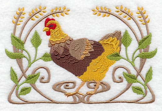 Art Nouveau Hen