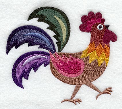 Colorful Cluck Rooster