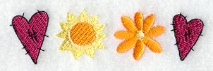 Heart and Flower Border