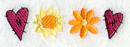 Heart and Flower Border