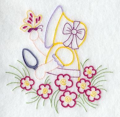 Sunbonnet Sue with Butterfly Friend (Vintage)