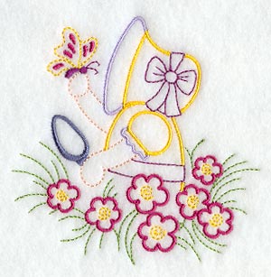 Sunbonnet Sue with Butterfly Friend (Vintage)