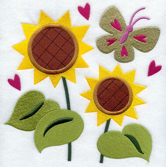 Sunny Flowers Folk Art