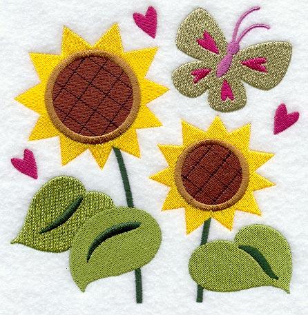 Sunny Flowers Folk Art