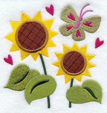 Sunny Flowers Folk Art