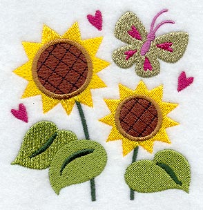 Sunny Flowers Folk Art