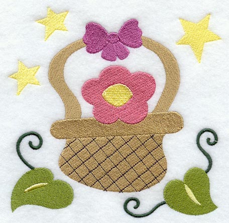 Flowering Basket Folk Art