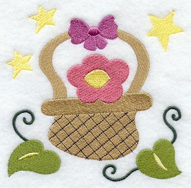 Flowering Basket Folk Art