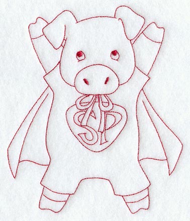 Stewart the Superhero (Redwork)