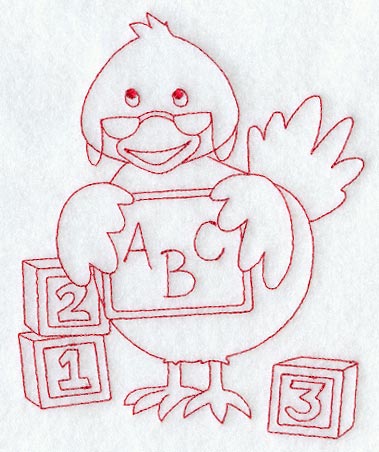 Tess the Teacher (Redwork)