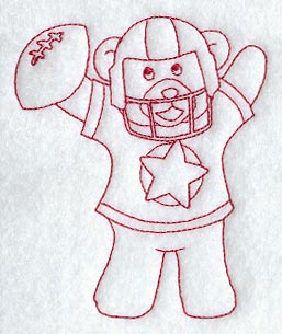 Sutton the Sports Star (Redwork)