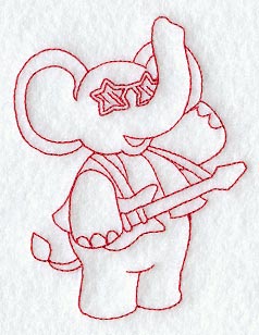 Ruby the Rockstar (Redwork)